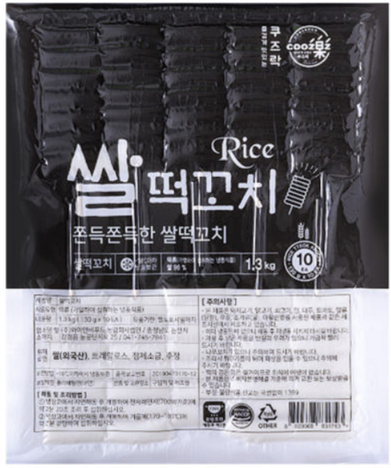푸드드림 쿠즈락 쌀떡꼬치130gx10개입1.3kg, 4개, 1.3kg