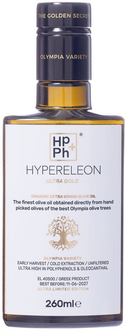 [하이퍼렐리온 울트라골드] 고함량 폴리페놀 2819mg 올레오칸탈 유기농 엑스트라버진 올리브오일, 1개, 260ml