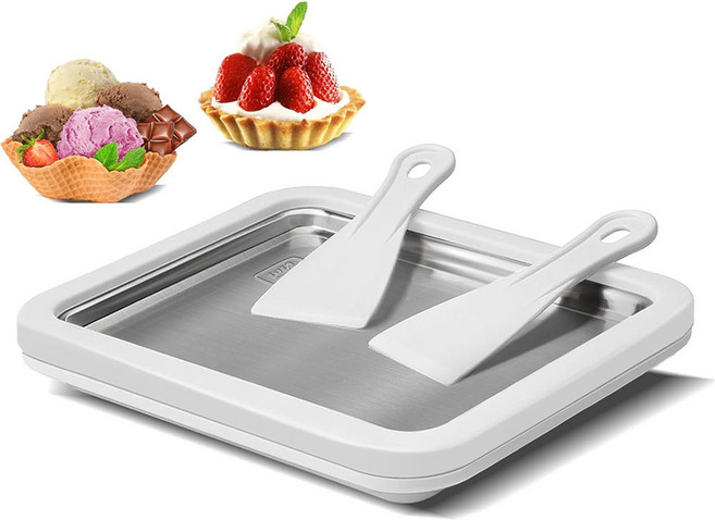 프리미엄롤 철판 아이스크림 메이커 스텐304 아이스크림팬 수제 DIY 스무디 프로즌 요거트 롤 L370, 단품