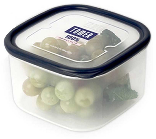 국산 토마 정사각 밀폐용기 3호 850ml / 반찬통 냉장고 냉동 보관 용기 수납용기, 1개