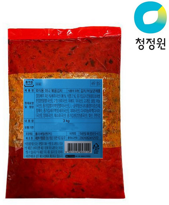종가집 볶음김치 미니 3kg, 1개