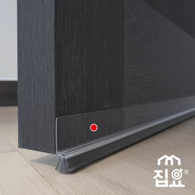 집요 외풍차단 5중커버 L틈막이 모헤어 문풍지 투명색 95cm (현관형), 1개