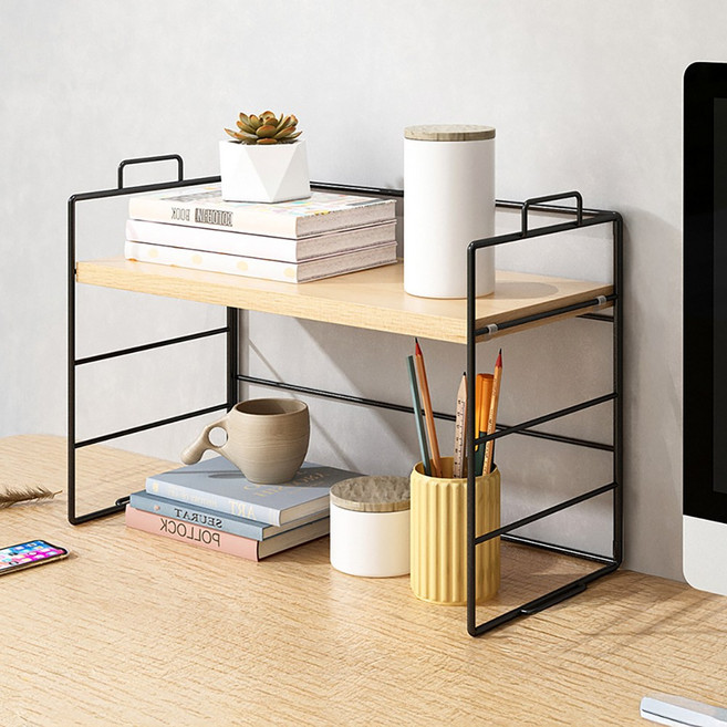 엔조이리빙 미니선반 책상선반 책꽂이 MS 미니수납선반, 1단, 메이플