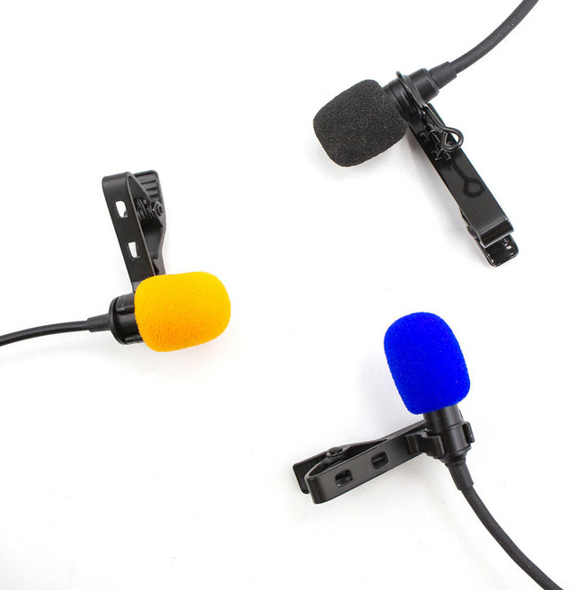 마이크 스펀지 커버 라발리에 핀마이크 보야 BY-M1 M1DM WM4 WM8 호환, 블랙 (W5-BK), 1개