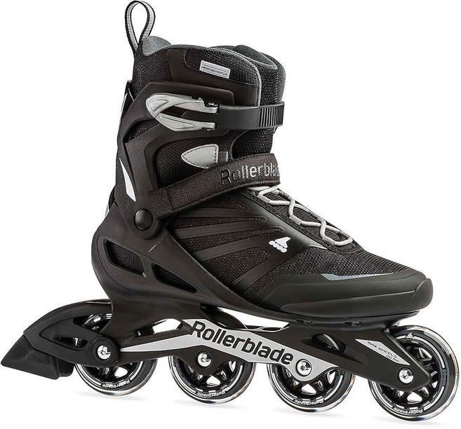 Rollerblade Zetrablade 남성용 성인 피트니스 인라인 스케이트 블랙 앤 실버 퍼포먼스 인라인 스케이트