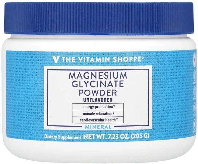 The Vitamin Shoppe 글리신마그네슘 분말 무맛 205g(7.23oz) Shoppe (더 비타민 샵), 205g, 1개 - 쿠팡