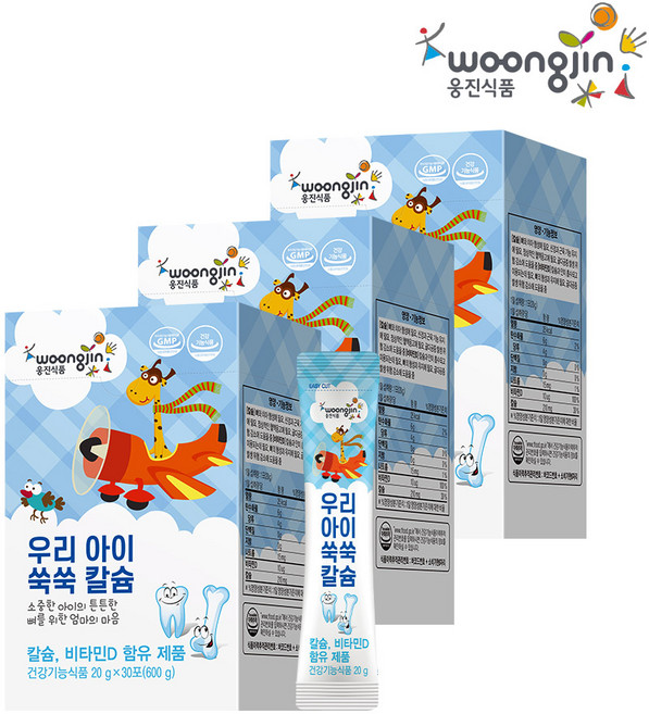 웅진 우리 아이 쑥쑥 칼슘 젤리 30p, 600g, 3개