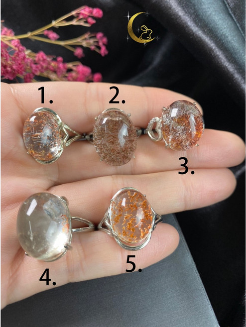 清透幽靈戒指 綠幽靈 紅幽靈 黃幽靈 紫幽靈 橙幽靈 彩幽靈 $925活尾