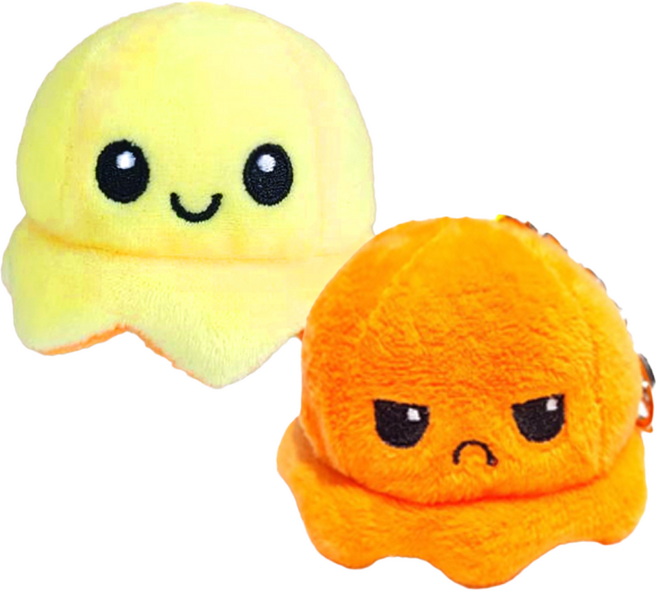 [당일발송 최고품질] 로앤제이 문어인형 반전문어 키링 10cm, 4.노랑/주황 키링, 1개