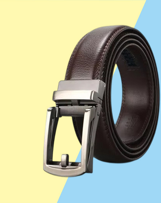 아로미 남성 천연소가죽 자동벨트 정장 캐주얼 허리띠 버클 선물