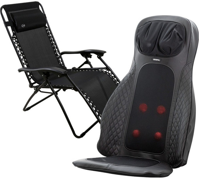 제스파 비트 파워 태핑 두드림 의자형 등 허리 마사지기 ZP1071 + 안락의자 ZP798 세트, mixed