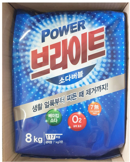 무궁화 브라이트 파워 소다버블 가루세제 8kg, 1개