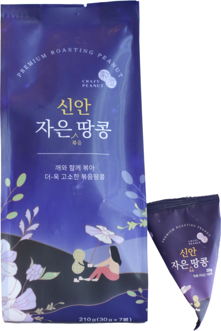 크레이지피넛 100% 국산 신안땅콩 (210g/400g), 신안땅콩210g, 1개