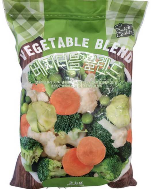 냉동 베지터블 블렌드 2kg 기간한정 할인중 냉동야채 야채믹스 냉동채소 볶음밥 가니쉬, 1개