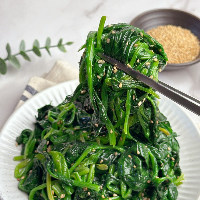 [당일조리] 30년 전통 엄마손맛 가정식 수제반찬 시금치나물, 1개, 400g