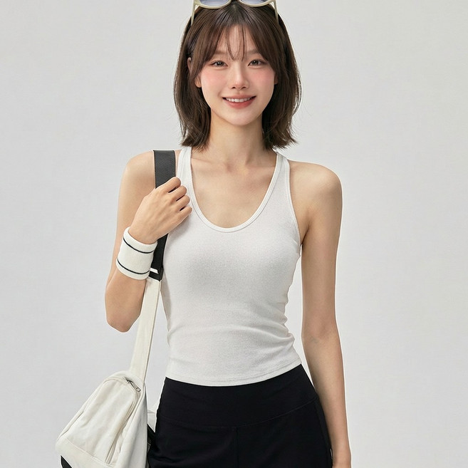 【無品牌】-一體運動背心美背吊帶外穿顯瘦瑜伽服文胸跑步訓練普拉提健身上衣