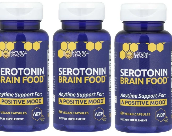 네츄럴스택스 세로토닌 브레인푸드 베지캡슐 60정, 3개 - 쿠팡