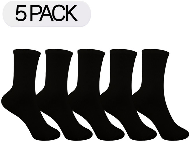 [하성민기업] 두올로 재직해 더 톡톡한 조임없는 무지 무압박양말 국산 기본 학생 임산부 산모 양말세트 5매입