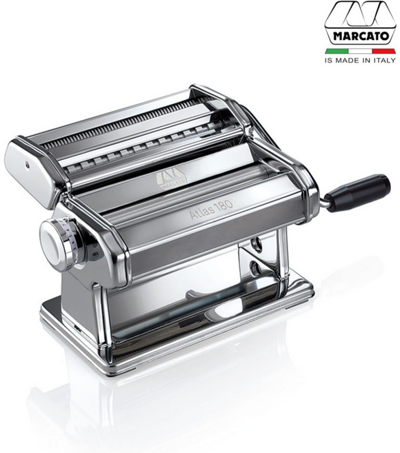 마카토 제면기 아틀라스 180 실버 가정용 수동 생면 파스타 스파게티 칼국수 면뽑는 기계 제조기 이탈리아, 1세트