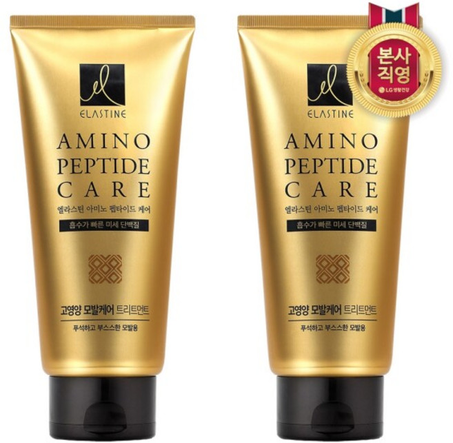[LG생활건강] 엘라스틴 아미노펩타이드 고영양 모발케어 트리트먼트 300ml x 2개