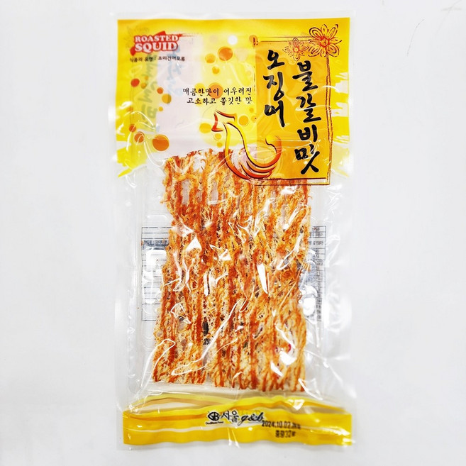 서울지앤비 불갈비맛 오징어 32g 오징어포 마른안주, 1개