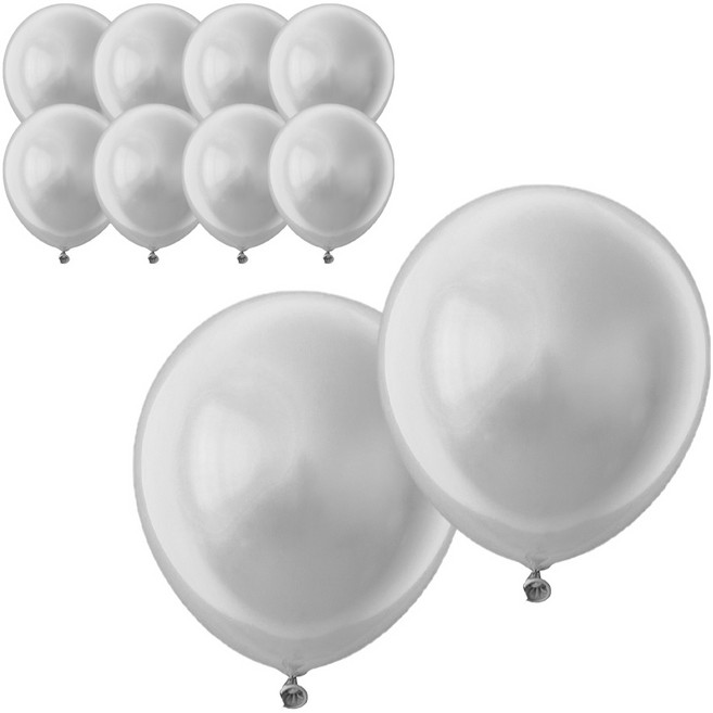 브로키 30센치 펄풍선 이벤트 풍선 생일파티 셀프백일 돌잔치, 10개, 04_12인치(30cm) 펄풍선_실버
