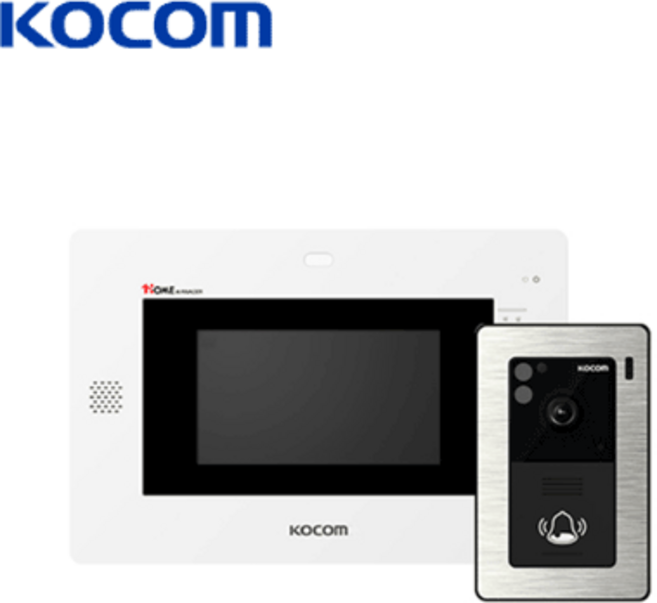 코콤 K6B VP-70A+KC-94 7인치 디지털 비디오폰 현관카메라 매립형 패키지 (화이트), 1개