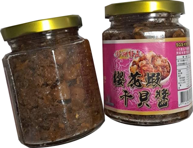 台灣特產櫻花蝦干貝醬 嚴選食材 拌飯拌麵佐粥皆宜 不含防腐劑 安心美味, 450g, 6個