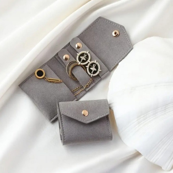 휴대용쥬얼리보관함1P 스웨이드재질 쥬얼리보관함 쥬얼리 여형용 간편한 이동식