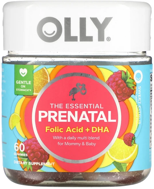 OLLY 더 에센셜 임산부용 엽산 + DHA 구미젤리 60개, OLLY더에센셜임산부용엽산DHA구미젤리60개 - 쿠팡