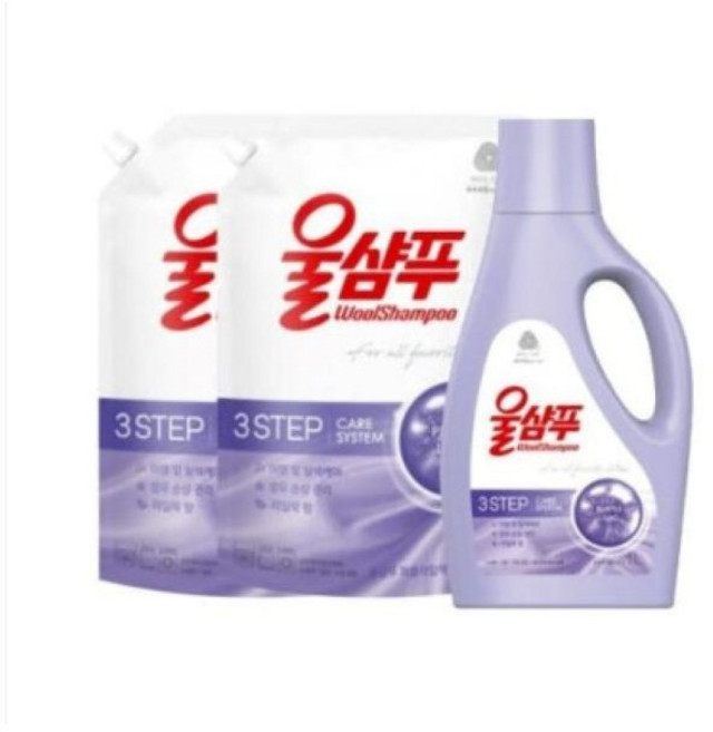 울샴푸 퍼플 라일락 용기1개+리필2개, 3세트