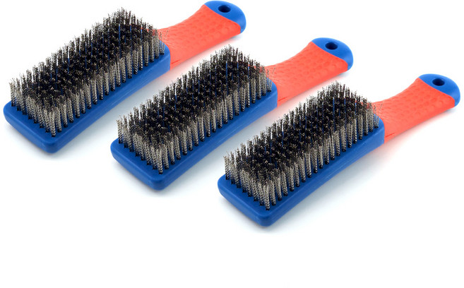 유스툴 스텐 와이어 브러쉬 철브러쉬 청소솔 찌든때 녹제거, 3개, 블루
