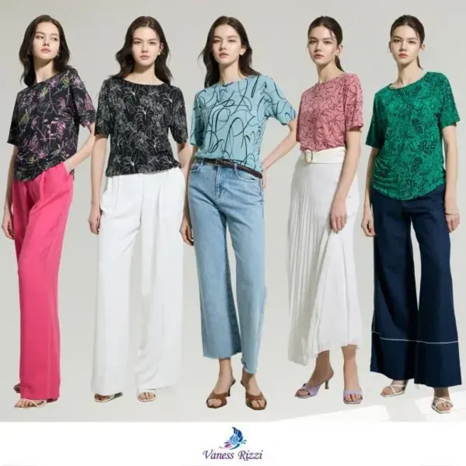 [바네사리찌]크레오라 아트웍 티블라우스 5종