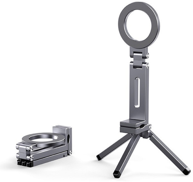 하비소 접이식 맥세이프 거치대 스마트폰 삼각대 360도 회전, 1개, 그레이