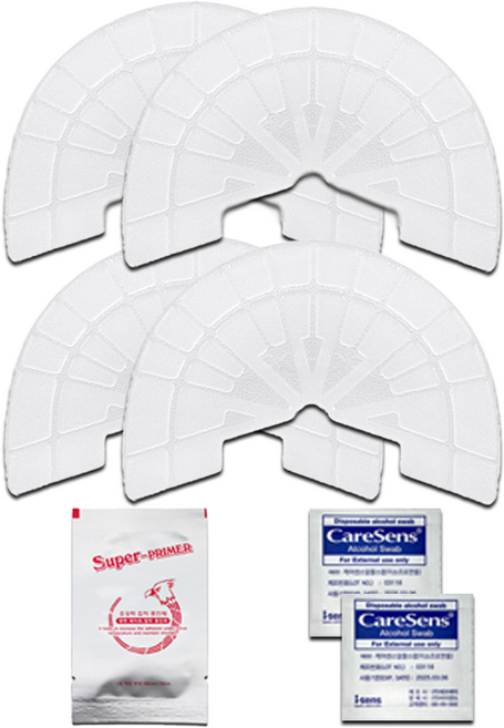 살림의지혜 신발 밑창 보강 패드 2쌍 (국내산 프라이머 포함), 투명