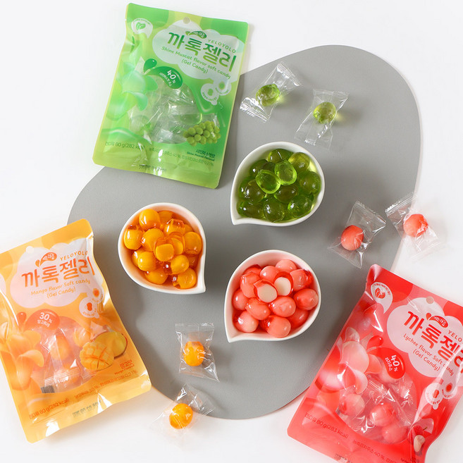 까톡젤리 먹는 젤리 과즙젤리 80g 3입세트(샤인머스캣 리치 망고) 까먹는젤리 간식, 1개