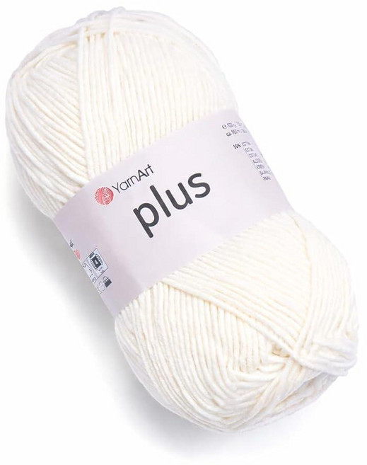 Yarn Art YarnArt J.Plus 면 혼방 실 - 뜨개질 및 코바늘 부드러운 아기 55% 45% 아크릴 100g (3.5oz) 160m (174야드) 무게: 4, 3