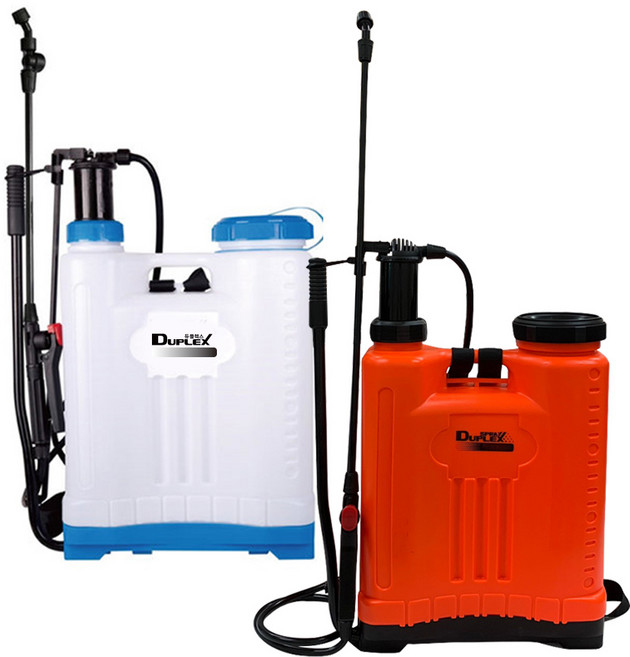 듀플렉스 배낭식분무기 농사용분무기 농약분무기 등짐분무기 제초제 제초분무기 농약살포기 농장용 고압 방역 소독, 등짐/배낭 분무기 반투명 16L, 1개