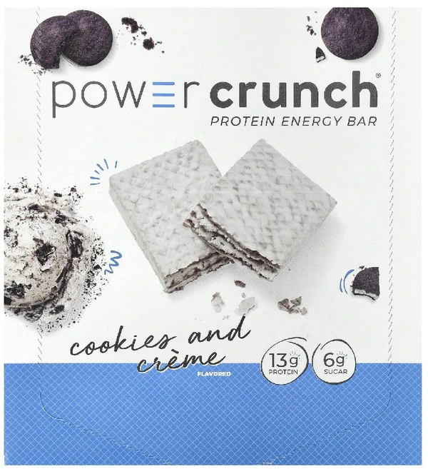 BNRG 프로틴바 Power Crunch 단백질 에너지바 헬스 스포츠 쿠키앤 크림바12개입 - 쿠팡