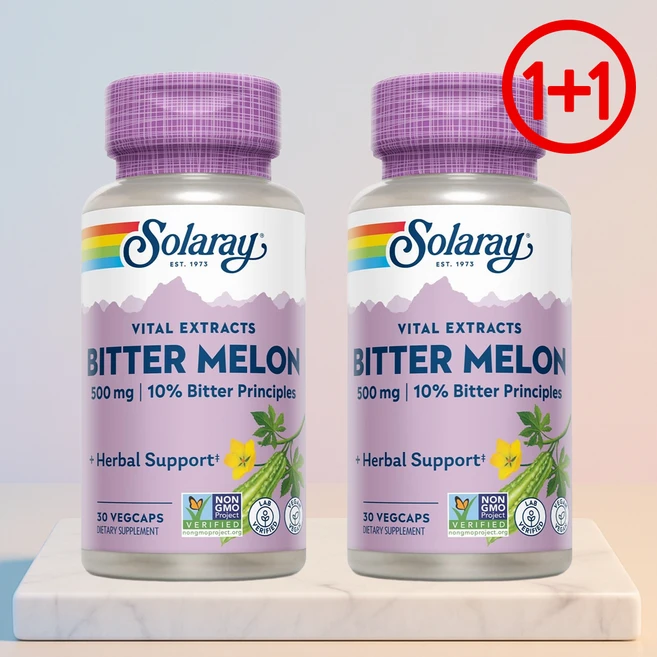 솔라레이 비터멜론 500mg 여주 추출물 차란틴 포함 30캡슐 2개, 30정 - 쿠팡