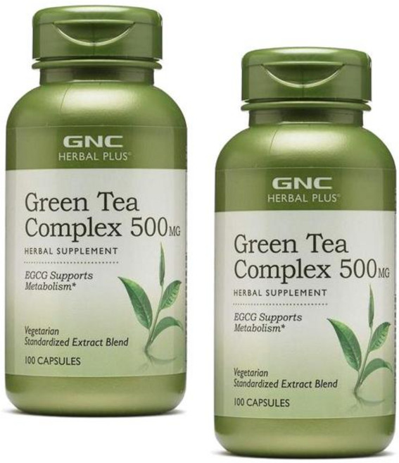 GNC 허벌 플러스 녹차 콤플렉스 500mg, 100정, 2개