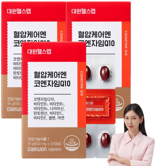 장대원 대원헬스랩 혈압케어엔 코엔자임Q10, 30정, 3개