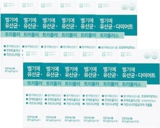 애플트리 벨기에 유산균 다이어트 트리플러스, 15회분, 12개