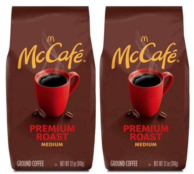 McCafe 맥카페 프리미엄 로스트 미디엄 로스트 그라운드 분쇄커피 340g, 2개