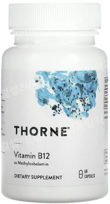 쏜리서치 Thorne 비타민B12 메틸코발라민 60캡슐 비타민B군 피로 활력비타민, 60정, 1개 - 쿠팡