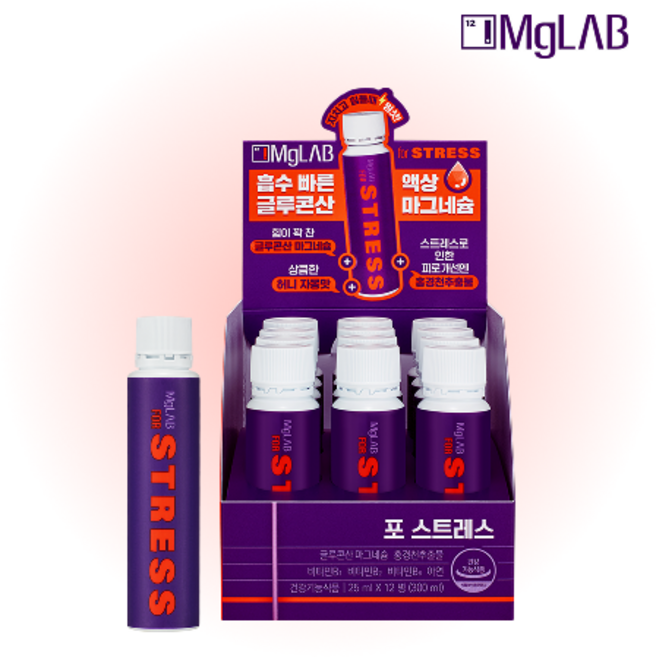 마그랩 포 스트레스 마시는 액상 글루콘산 마그네슘 비타민B, 1개, 300ml
