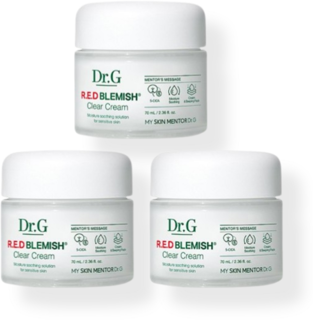 닥터지 레드 블레미쉬 클리어 크림, 70ml, 3개