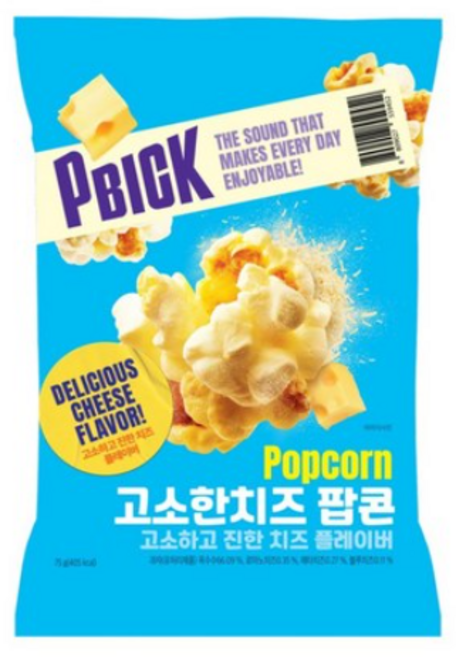 PBICK 고소한 치즈 팝콘, 5개, 75g