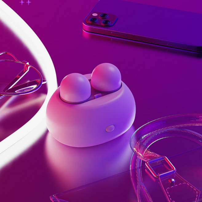 DelightZone 렌즈 세척기 렌즈 케이스 초음파 스마트 무선 UV살균 렌즈 세척기, 1개, 화이트