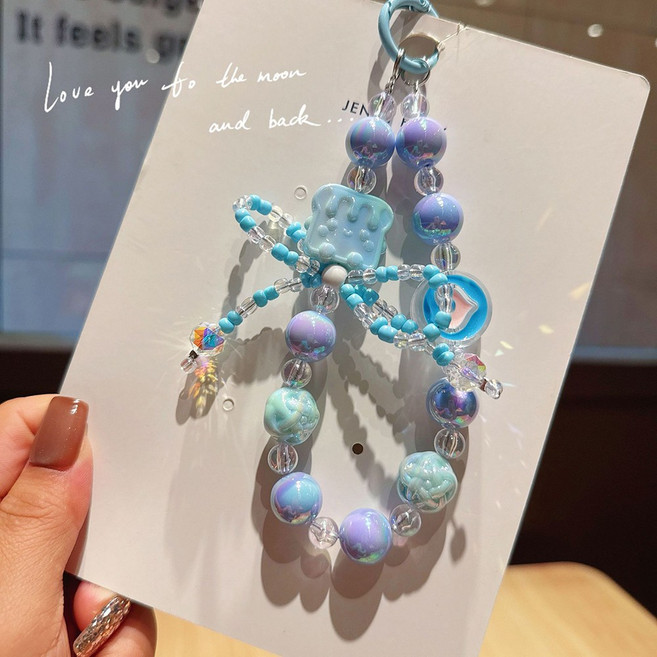 아이실린 다양한 스마트폰 손목 스트랩 투명 하트 키링 (34종), 1개, A-03